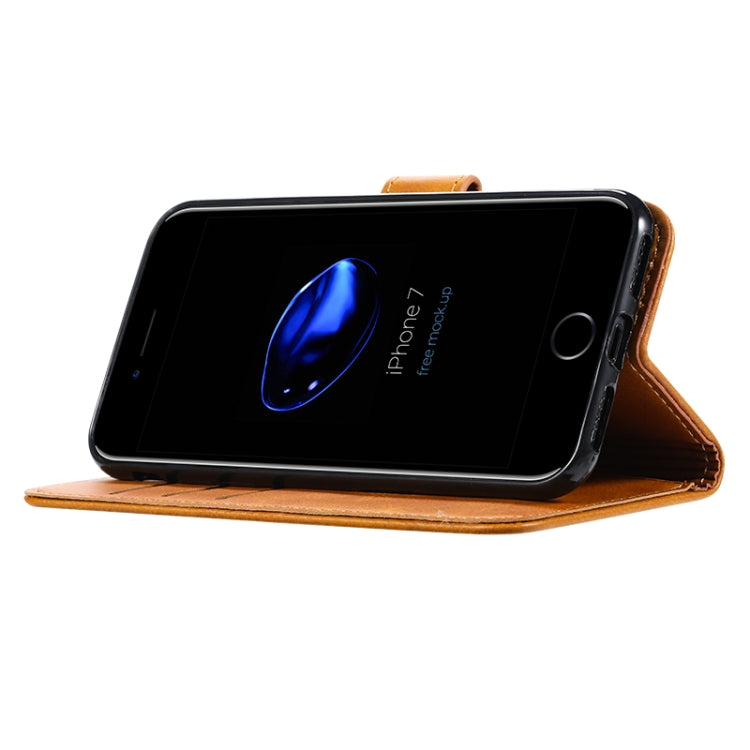 For iPhone 8  / 7 GUSSIM Magnetic Horizontal Flip Leather Case with Holder & Card Slots & & Wallet(Brown) - More iPhone Cases by GUSSIM | Online Shopping South Africa | PMC TechLife