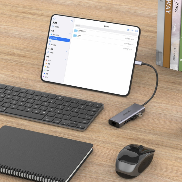 amalink 95122D Type-C / USB-C to RJ45 + 2 Ports USB + PD 3.0 Multi-function HUB(Grey) - free shipping - PMC Jewellery - Order now!