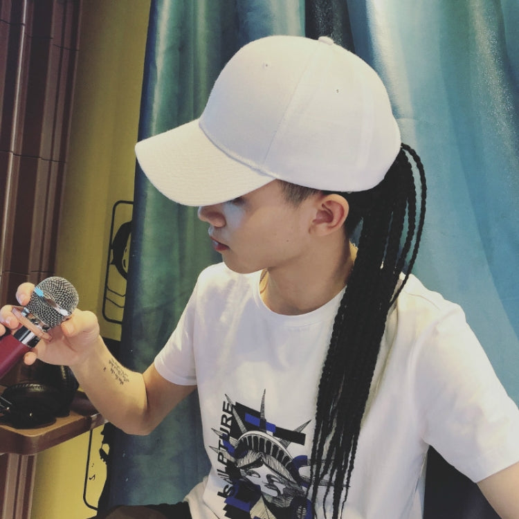 Dreadlocks Wig Hat One-piece Headgear for Men and Women, Style: White Cap(Black Braid About 45cm) - free shipping - PMC TechLife - Order now!