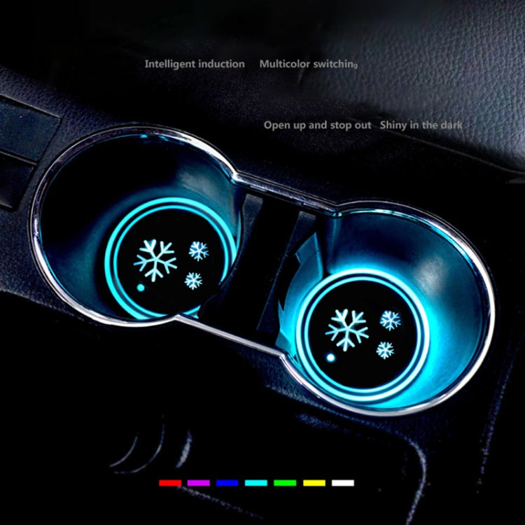 Car AcrylicColorful USB Charger Water Cup Groove LED Atmosphere Light(Christmas Hat) - Car Drink Holders by PMC TechLife | Online Shopping South Africa | PMC TechLife | Buy Now Pay Later Mobicred