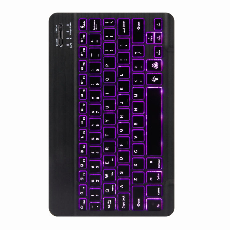 H-097S Monochrome Backlight Bluetooth Keyboard Leather Case with Rear Three-fold Holder For iPad 9.7 2018 & 2017(Black) - Universal by PMC TechLife | Online Shopping South Africa | PMC TechLife