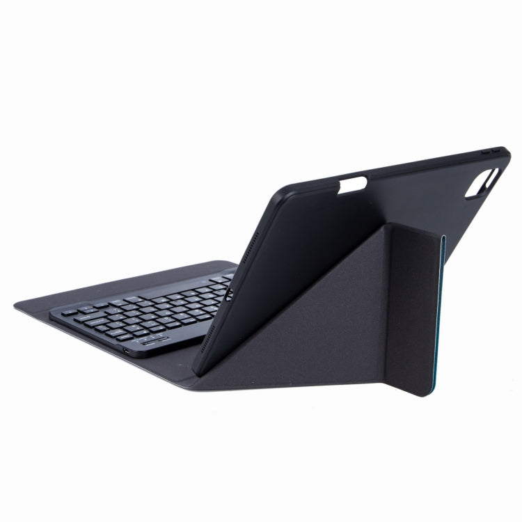 H-109S Monochrome Backlight Bluetooth Keyboard Leather Case with Rear Three-fold Holder For iPad Pro 11 inch 2021 & 2020 & 2018 / Air 2020 10.9(Dark Night Green) - Universal by PMC TechLife | Online Shopping South Africa | PMC TechLife