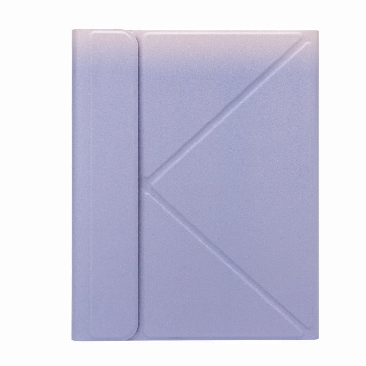 H-109S Monochrome Backlight Bluetooth Keyboard Leather Case with Rear Three-fold Holder For iPad Pro 11 inch 2021 & 2020 & 2018 / Air 2020 10.9(Purple) - Universal by PMC TechLife | Online Shopping South Africa | PMC TechLife