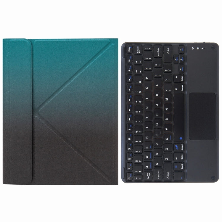 H-109C Touch Bluetooth Keyboard Leather Case with Rear Three-fold Holder For iPad Pro 11 inch 2021 & 2020 & 2018 / Air 2020 10.9(Dark Night Green) - free shipping - PMC TechLife - Order now!