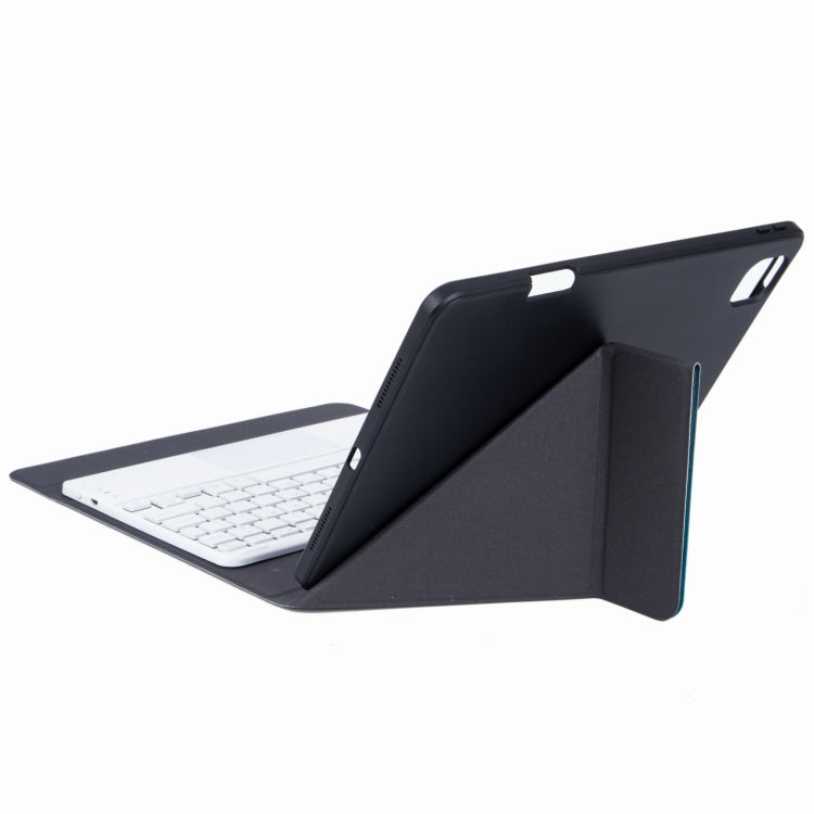 H-109C Touch Bluetooth Keyboard Leather Case with Rear Three-fold Holder For iPad Pro 11 inch 2021 & 2020 & 2018 / Air 2020 10.9(Pink Blue) - Universal by PMC TechLife | Online Shopping South Africa | PMC TechLife