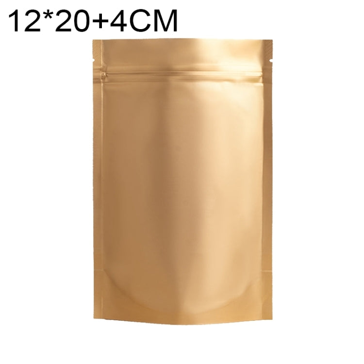 100 PCS/Set Matte Aluminum Foil Snack Stand-up Pouch, Size:12x20+4cm(Gold) - Preservation Supplies by PMC TechLife | Online Shopping South Africa | PMC TechLife | Buy Now Pay Later Mobicred