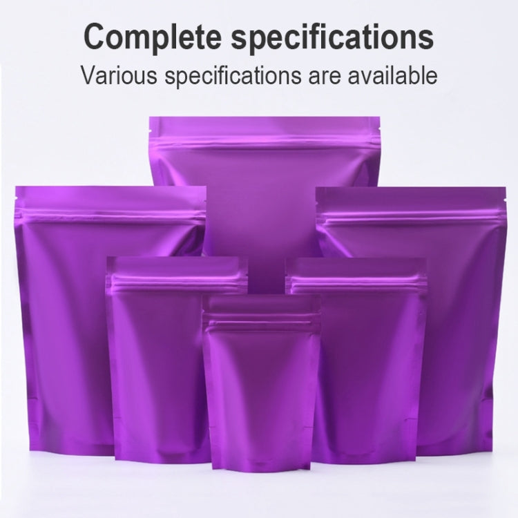 100 PCS/Set Matte Aluminum Foil Snack Stand-up Pouch, Size:16x24+4cm(Purple) - Preservation Supplies by PMC TechLife | Online Shopping South Africa | PMC TechLife | Buy Now Pay Later Mobicred
