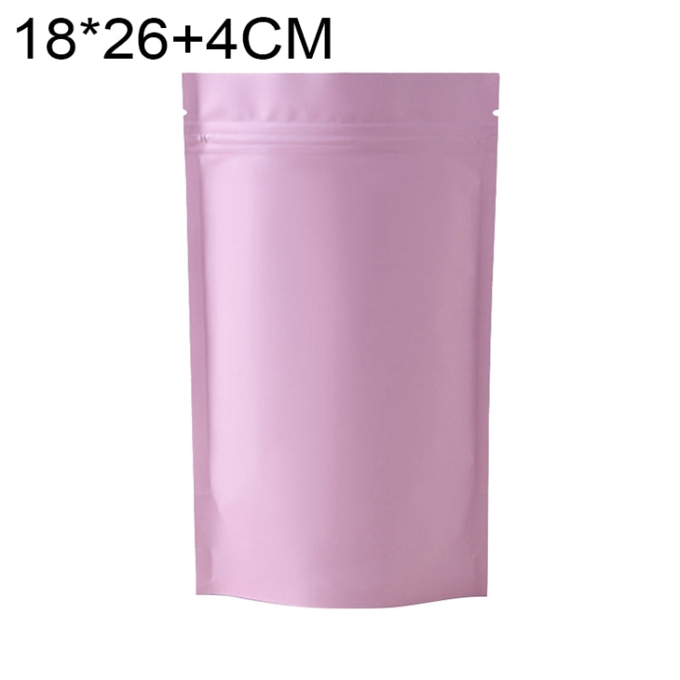 100 PCS/Set Matte Aluminum Foil Snack Stand-up Pouch, Size:18x26+4cm(Pink) - Preservation Supplies by PMC TechLife | Online Shopping South Africa | PMC TechLife | Buy Now Pay Later Mobicred