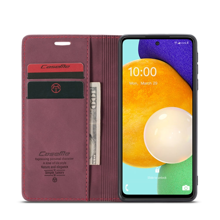 For Samsung Galaxy A53 5G CaseMe 013 Multifunctional Horizontal Flip Leather Phone Case(Wine Red) - free shipping - PMC Jewellery - Order now!