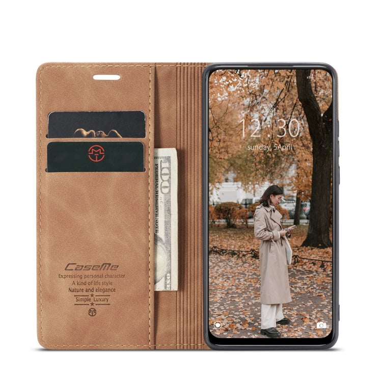 For Xiaomi Redmi Note 11 Pro Global/Redmi Note 11 Pro 5G Global CaseMe 013 Multifunctional Horizontal Flip Leather Phone Case(Brown) - free shipping - PMC TechLife - Order now!