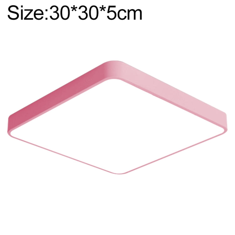 Macaron LED Square Ceiling Lamp, White Light, Size:30cm(Pink) - Celling Lights & Chandeliers by PMc TechLife | Online Shopping South Africa | PMc TechLife | Buy Now Pay Later Mobicred