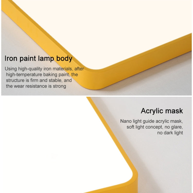 Macaron LED Square Ceiling Lamp, White Light, Size:50cm(White) - Celling Lights & Chandeliers by PMc TechLife | Online Shopping South Africa | PMc TechLife | Buy Now Pay Later Mobicred