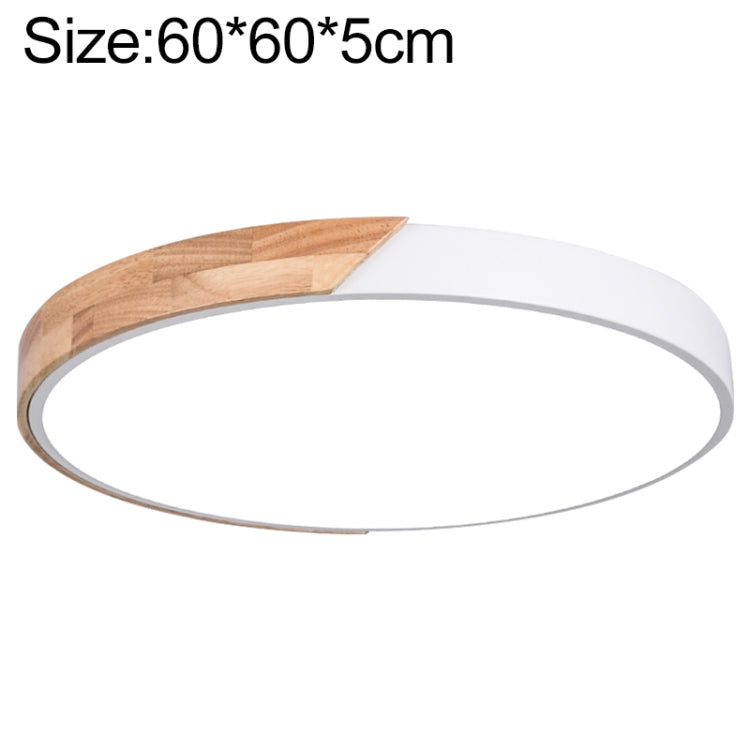 Wood Macaron LED Round Ceiling Lamp, White Light, Size:60cm(White) - Celling Lights & Chandeliers by PMc TechLife | Online Shopping South Africa | PMc TechLife | Buy Now Pay Later Mobicred
