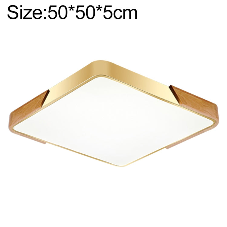 Wood Macaron LED Square Ceiling Lamp, White Light, Size:50cm(Gold) - Celling Lights & Chandeliers by PMc TechLife | Online Shopping South Africa | PMc TechLife | Buy Now Pay Later Mobicred