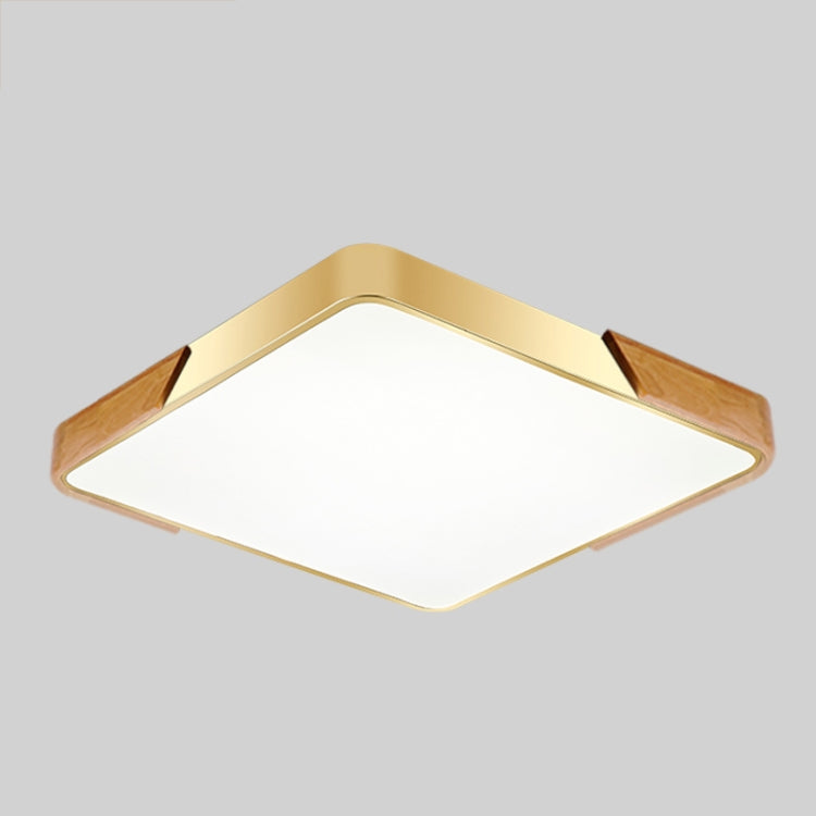 Wood Macaron LED Square Ceiling Lamp, 3-Colors Light, Size:60cm(Gold) - Celling Lights & Chandeliers by PMc TechLife | Online Shopping South Africa | PMc TechLife | Buy Now Pay Later Mobicred