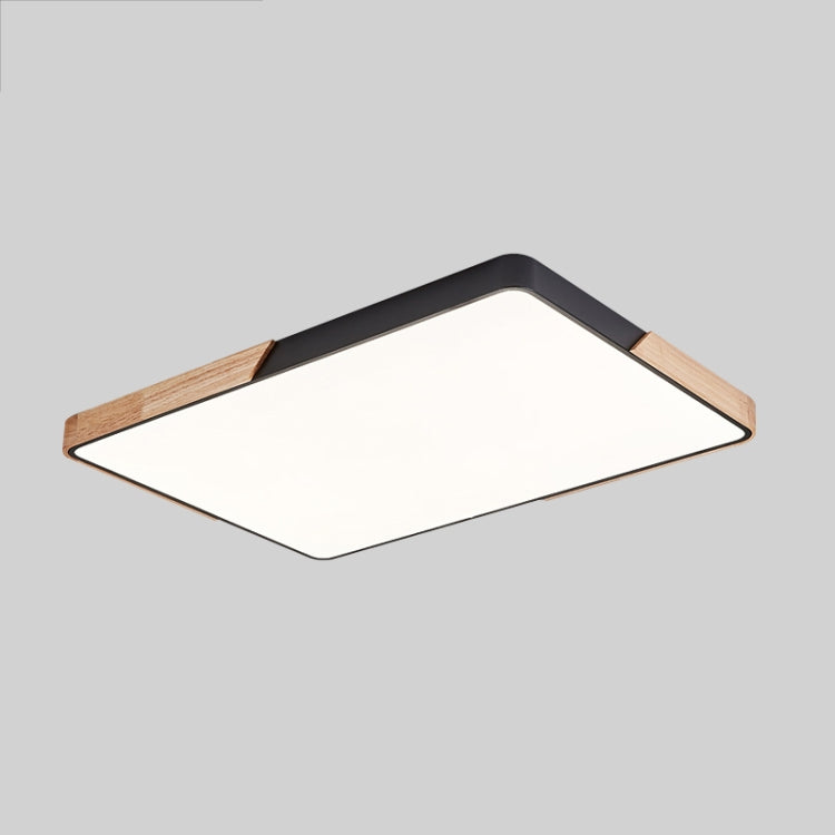 Wood Macaron LED Rectangle Ceiling Lamp, White Light, Size:88x62cm(Black) - free shipping - PMc TechLife - Order now!