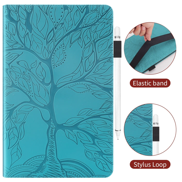 For Amazon Kindle Paperwhite 5 2021 Life Tree Series Leather Tablet Case(Lake Blue) - Amazon by PMC TechLife | Online Shopping South Africa | PMC TechLife | Buy Now Pay Later Mobicred