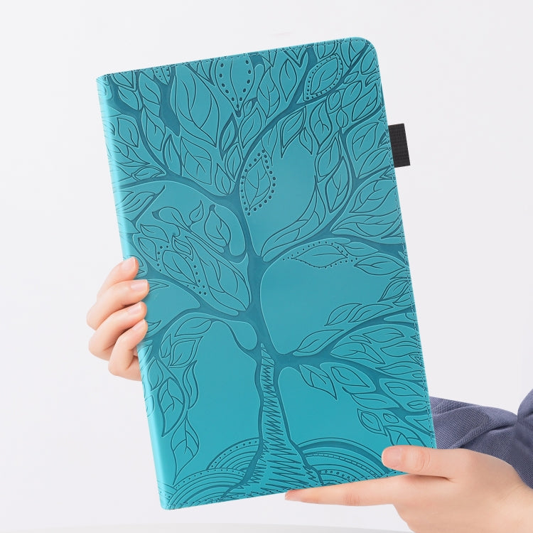 For Amazon Kindle Paperwhite 5 2021 Life Tree Series Leather Tablet Case(Lake Blue) - Amazon by PMC TechLife | Online Shopping South Africa | PMC TechLife | Buy Now Pay Later Mobicred