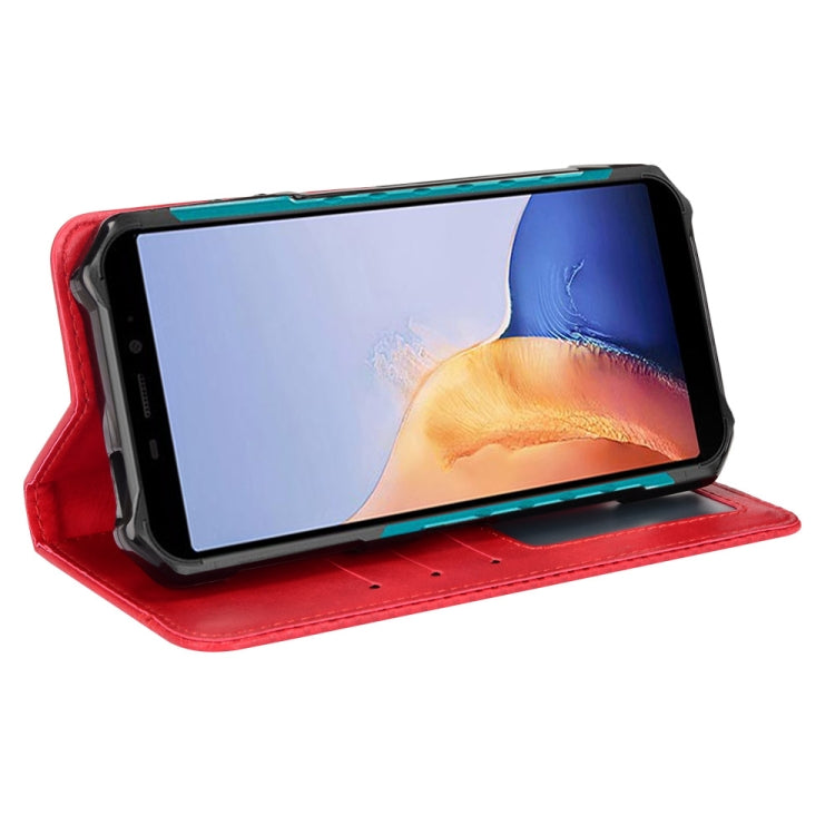 For Ulefone Armor X9 Magnetic Buckle Retro Texture Leather Case(Red) - Ulefone Cases by PMC Jewellery | Online Shopping South Africa | PMC Jewellery | Buy Now Pay Later Mobicred