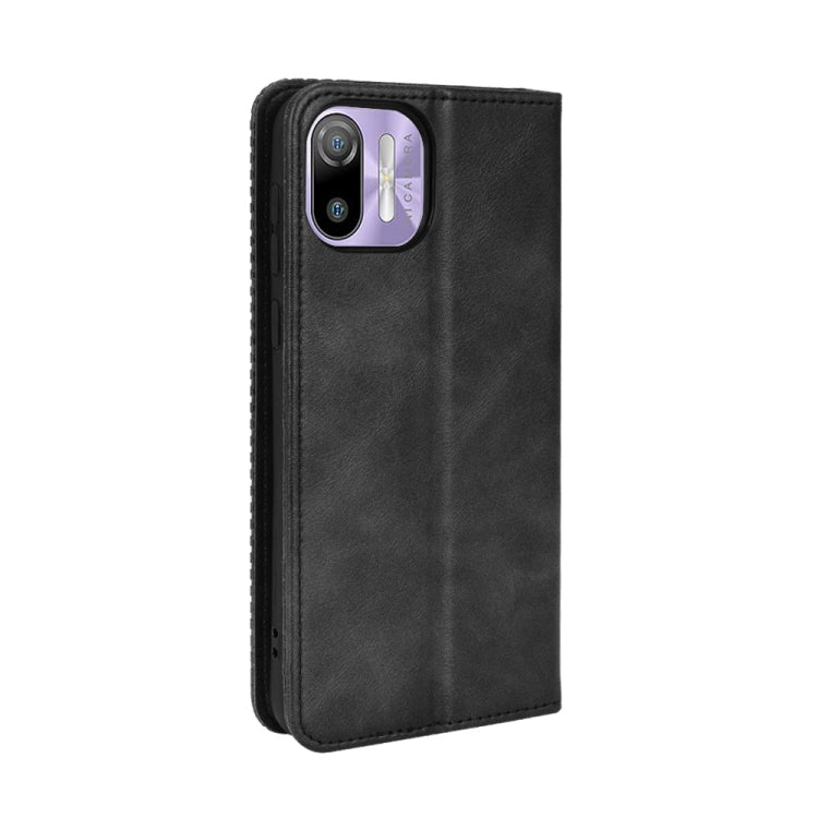 For Ulefone Note 6 / Note 6P Magnetic Buckle Retro Texture Leather Case(Black) - free shipping - PMC Jewellery - Order now!