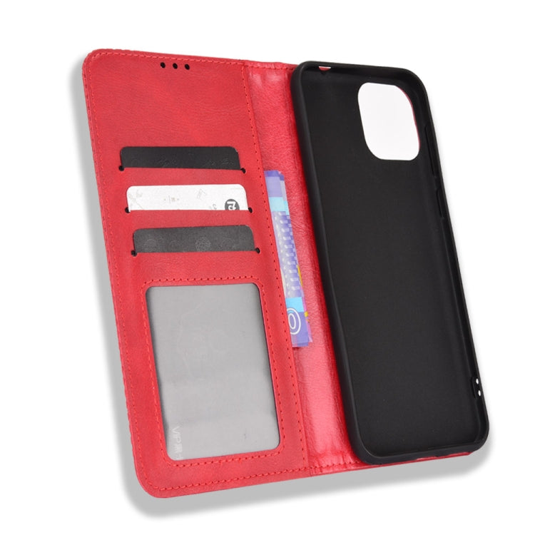 For Ulefone Note 6 / Note 6P Magnetic Buckle Retro Texture Leather Case(Red) - Ulefone Cases by PMC Jewellery | Online Shopping South Africa | PMC Jewellery | Buy Now Pay Later Mobicred