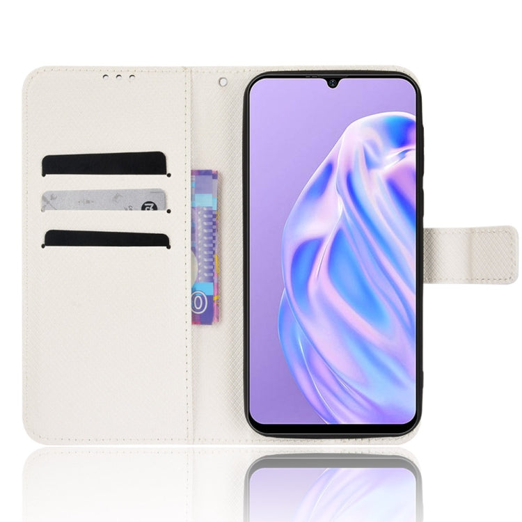 For Ulefone Note 6/ Note 6P Diamond Texture Leather Phone Case(White) - Ulefone Cases by PMC Jewellery | Online Shopping South Africa | PMC Jewellery | Buy Now Pay Later Mobicred