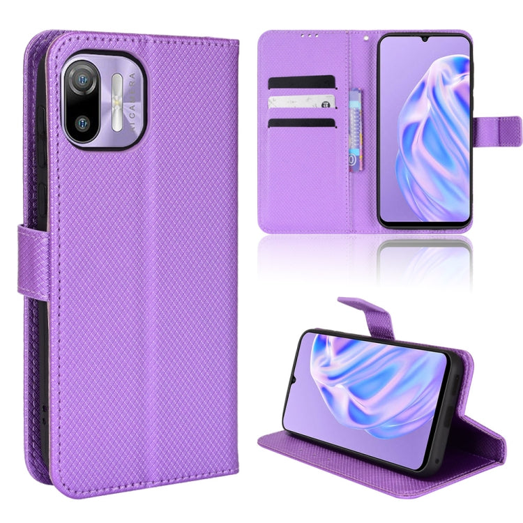 For Ulefone Note 6/ Note 6P Diamond Texture Leather Phone Case(Purple) - Ulefone Cases by PMC Jewellery | Online Shopping South Africa | PMC Jewellery | Buy Now Pay Later Mobicred