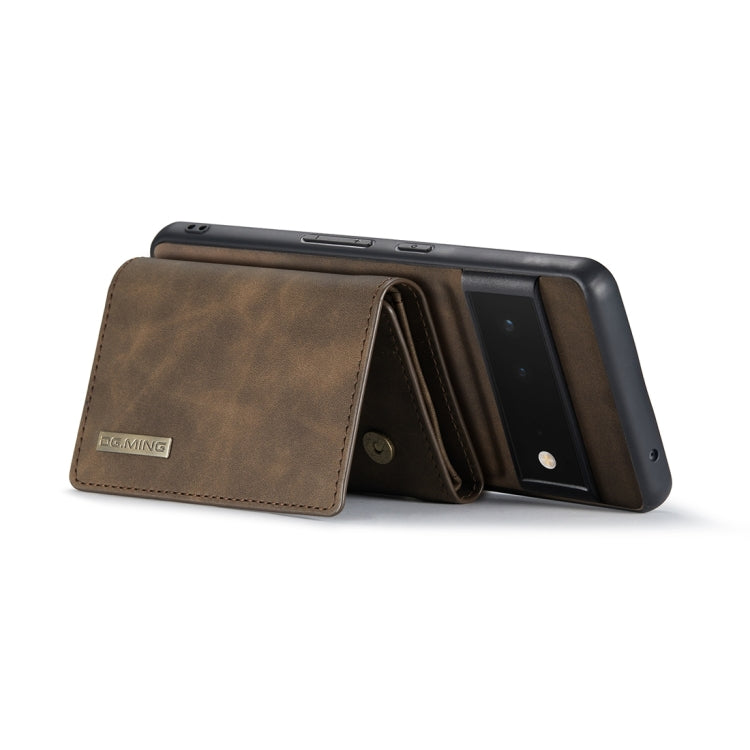 For Google Pixel 6 Pro DG.MING M1 Series 3-Fold Multi Card Wallet Back Cover Leather Phone Case(Coffee) - free shipping - PMC TechLife - Order now!