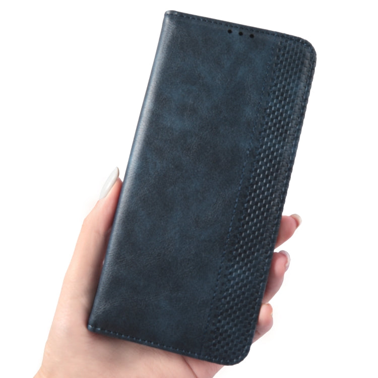 For Doogee S96 Pro Magnetic Buckle Retro Texture Leather Phone Case(Blue) - Doogee Cases by PMC TechLife | Online Shopping South Africa | PMC TechLife | Buy Now Pay Later Mobicred