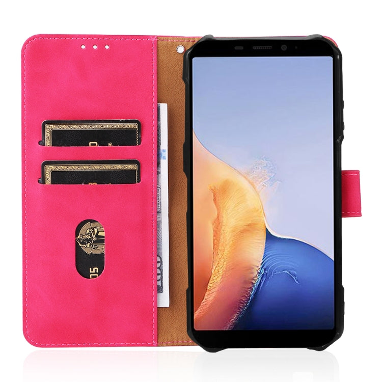 For Ulefone Armor X9 Skin Feel Magnetic Buckle Calf Texture PU Phone Case(Rose Red) - Ulefone Cases by PMC Jewellery | Online Shopping South Africa | PMC Jewellery | Buy Now Pay Later Mobicred