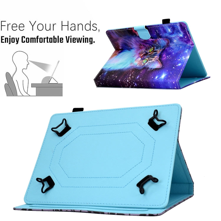 For 10 inch Tablet Electric Pressed TPU Leather Tablet Case(Star Cat) - 10 - 11 inch by PMC TechLife | Online Shopping South Africa | PMC TechLife | Buy Now Pay Later Mobicred
