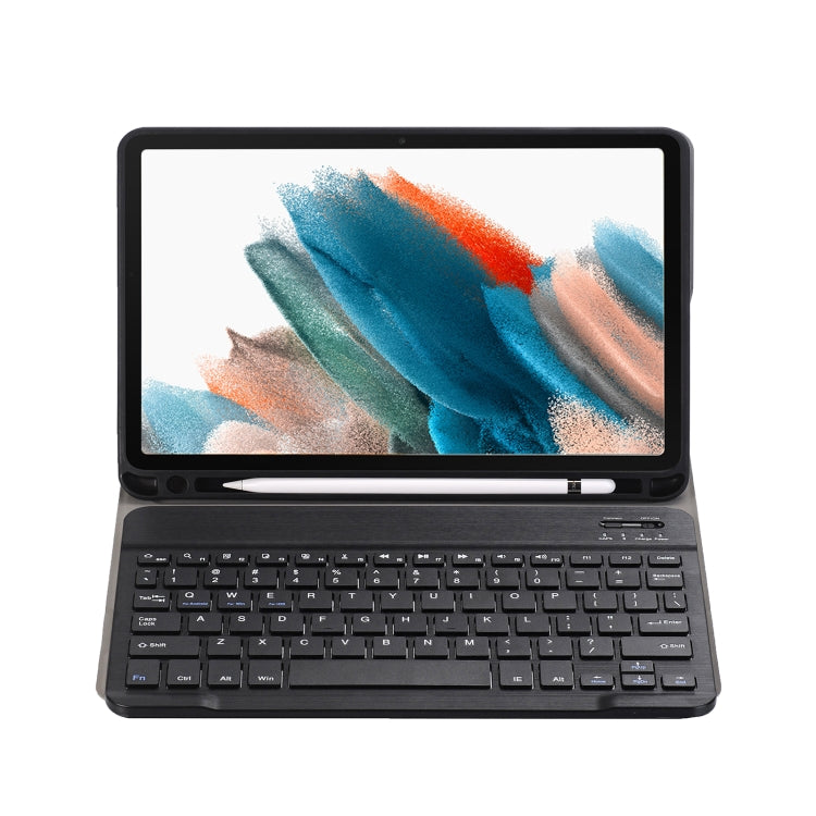 A08B Bluetooth Keyboard Leather Case with Holder & TPU Pen Slot For Samsung Galaxy Tab A8 10.5 2021 SM-X205 / SM-X200(Black) - Samsung Keyboard by PMC TechLife | Online Shopping South Africa | PMC TechLife
