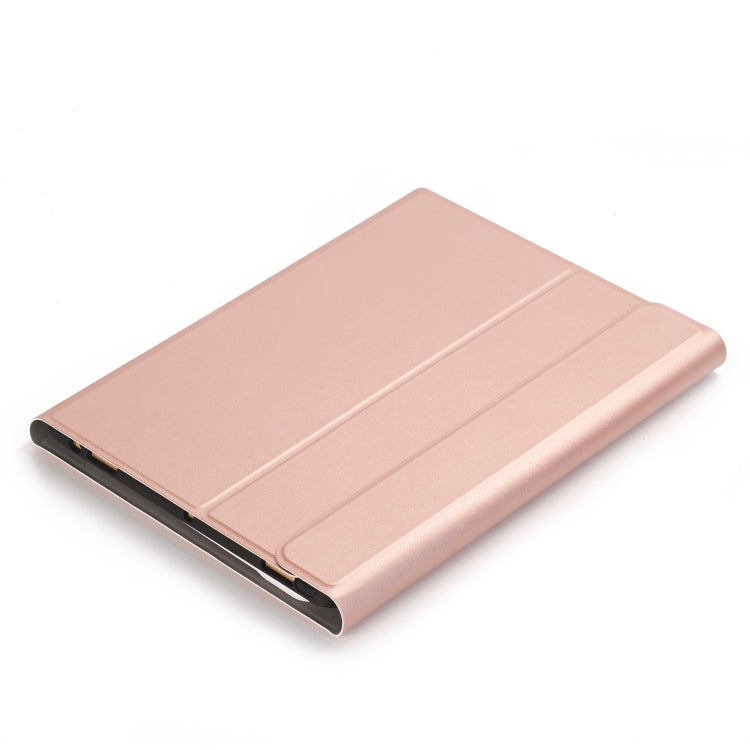 A870B Bluetooth Keyboard Leather Case with Holder & TPU Pen Slot For Samsung Galaxy Tab S8 11 inch SM-X700 / SM-X706(Rose Gold) - free shipping - PMC TechLife - Order now!