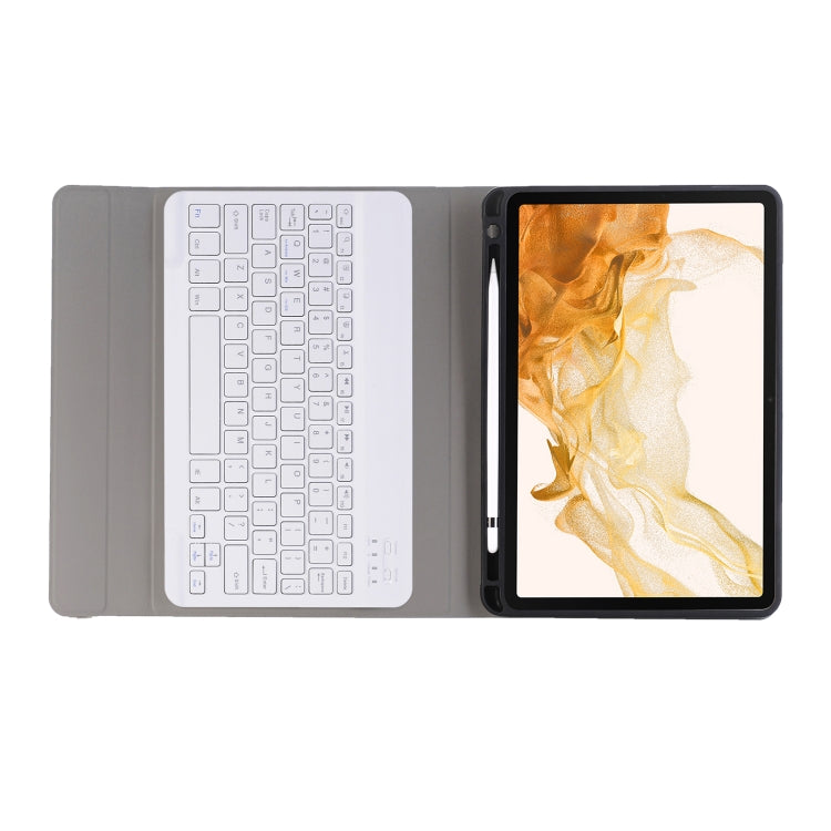 A870B Bluetooth Keyboard Leather Case with Holder & TPU Pen Slot For Samsung Galaxy Tab S8 11 inch SM-X700 / SM-X706(Rose Gold) - free shipping - PMC TechLife - Order now!