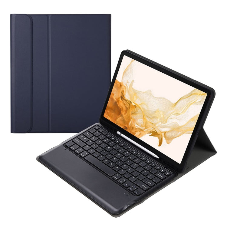 A800B Split Bluetooth Keyboard Leather Case with Holder & Pen Slot For Samsung Galaxy Tab S8+ X800(Blue) - Samsung Keyboard by PMC TechLife | Online Shopping South Africa | PMC TechLife