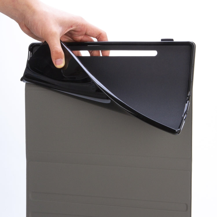 AM17-A TPU Detachable Bluetooth Keyboard Leather Case with Bracket & Touchpad For Lenovo Xiaoxin Pad Pro 12.6 inch TB-Q706F(Black) - Lenovo Keyboard by PMC TechLife | Online Shopping South Africa | PMC TechLife