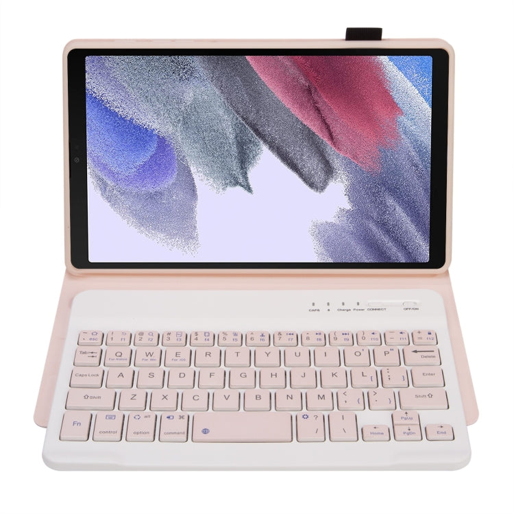 A220 Candy Color TPU Detachable Bluetooth Keyboard Leather Case with Bracket For Samsung Galaxy Tab A7 Lite 8.7 T220 / T225(Pink) - Samsung Keyboard by PMC TechLife | Online Shopping South Africa | PMC TechLife