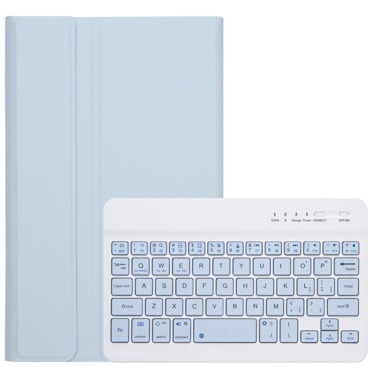 A220 Candy Color TPU Detachable Bluetooth Keyboard Leather Case with Bracket For Samsung Galaxy Tab A7 Lite 8.7 T220 / T225(White Ice Orchid) - Samsung Keyboard by PMC TechLife | Online Shopping South Africa | PMC TechLife