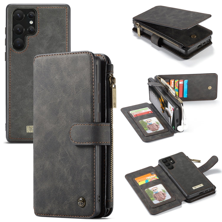 For Samsung Galaxy S22 Ultra 5G CaseMe-007 Detachable Multifunctional Leather Phone Case(Black) - free shipping - PMC Jewellery - Order now!