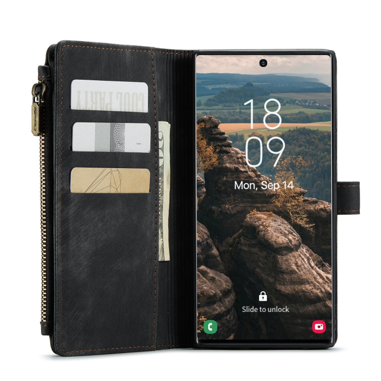 For Samsung Galaxy S22 Ultra 5G CaseMe C30 Multifunctional Phone Leather Case with Holder & Card Slot & Wallet(Black) - free shipping - PMC Jewellery - Order now!