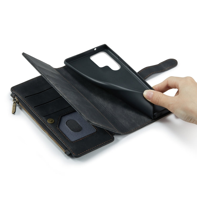 For Samsung Galaxy S22 Ultra 5G CaseMe C30 Multifunctional Phone Leather Case with Holder & Card Slot & Wallet(Black) - free shipping - PMC Jewellery - Order now!