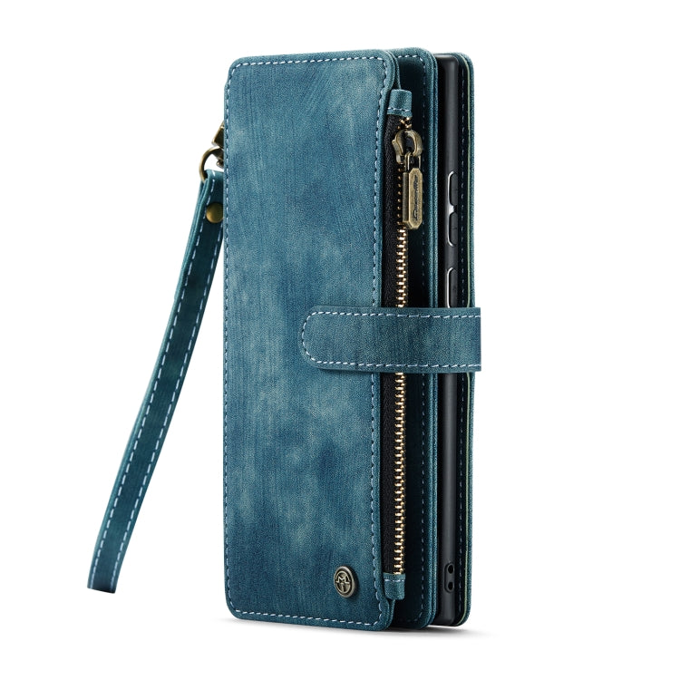 For Samsung Galaxy S22 Ultra 5G CaseMe C30 Multifunctional Phone Leather Case with Holder & Card Slot & Wallet(Blue) - free shipping - PMC Jewellery - Order now!