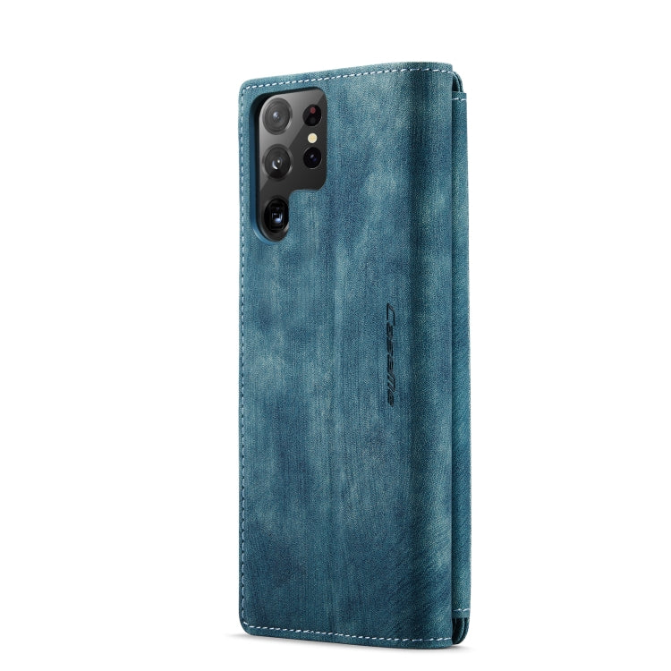 For Samsung Galaxy S22 Ultra 5G CaseMe C30 Multifunctional Phone Leather Case with Holder & Card Slot & Wallet(Blue) - free shipping - PMC Jewellery - Order now!
