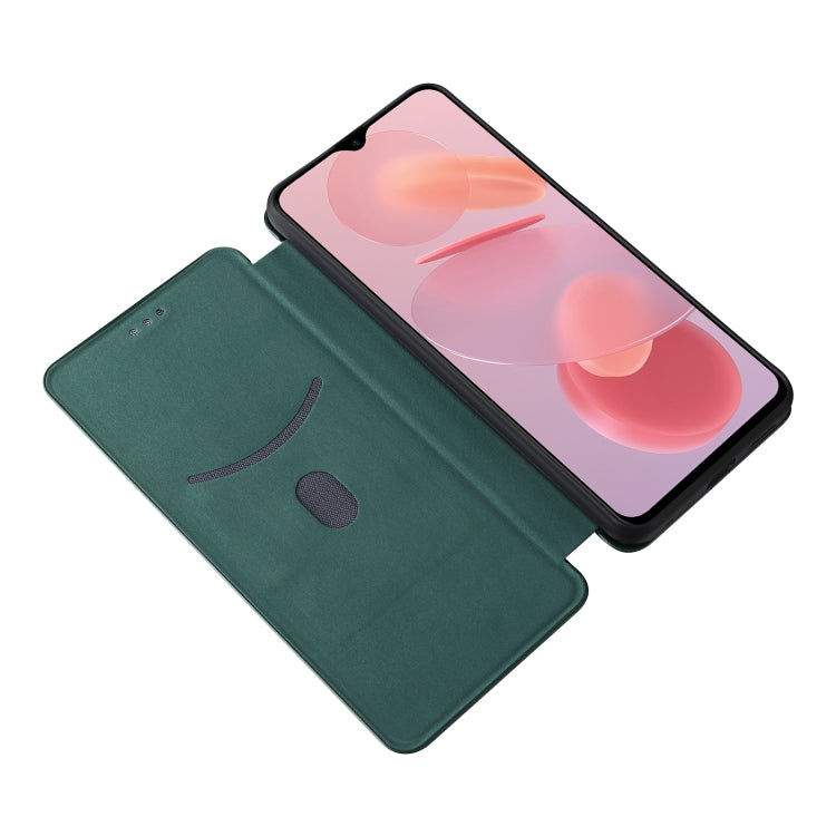 For Ulefone Note 12P Carbon Fiber Texture Horizontal Flip PU Phone Case(Green) - Ulefone Cases by PMC Jewellery | Online Shopping South Africa | PMC Jewellery | Buy Now Pay Later Mobicred