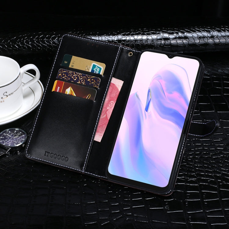 For Blackview A70 Pro idewei Crocodile Texture Leather Phone Case(Black) - More Brand by idewei | Online Shopping South Africa | PMC TechLife | Buy Now Pay Later Mobicred