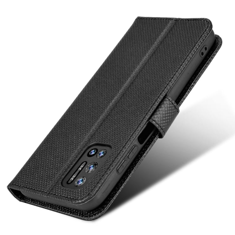 For DOOGEE N40 Pro Diamond Texture Leather Phone Case(Black) - Doogee Cases by PMC TechLife | Online Shopping South Africa | PMC TechLife | Buy Now Pay Later Mobicred