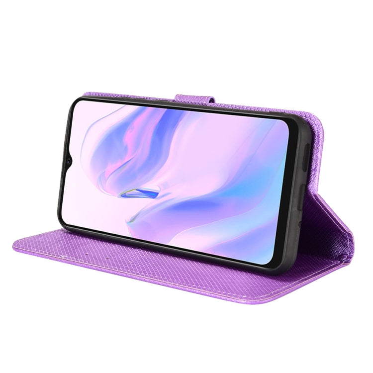 For Blackview A70 2021 Diamond Texture Leather Phone Case(Purple) - More Brand by PMC TechLife | Online Shopping South Africa | PMC TechLife | Buy Now Pay Later Mobicred