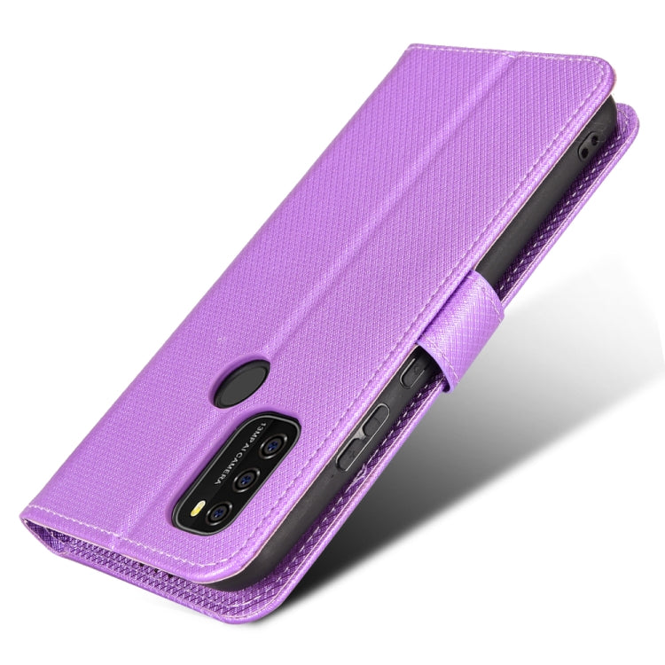 For Blackview A70 2021 Diamond Texture Leather Phone Case(Purple) - More Brand by PMC TechLife | Online Shopping South Africa | PMC TechLife | Buy Now Pay Later Mobicred