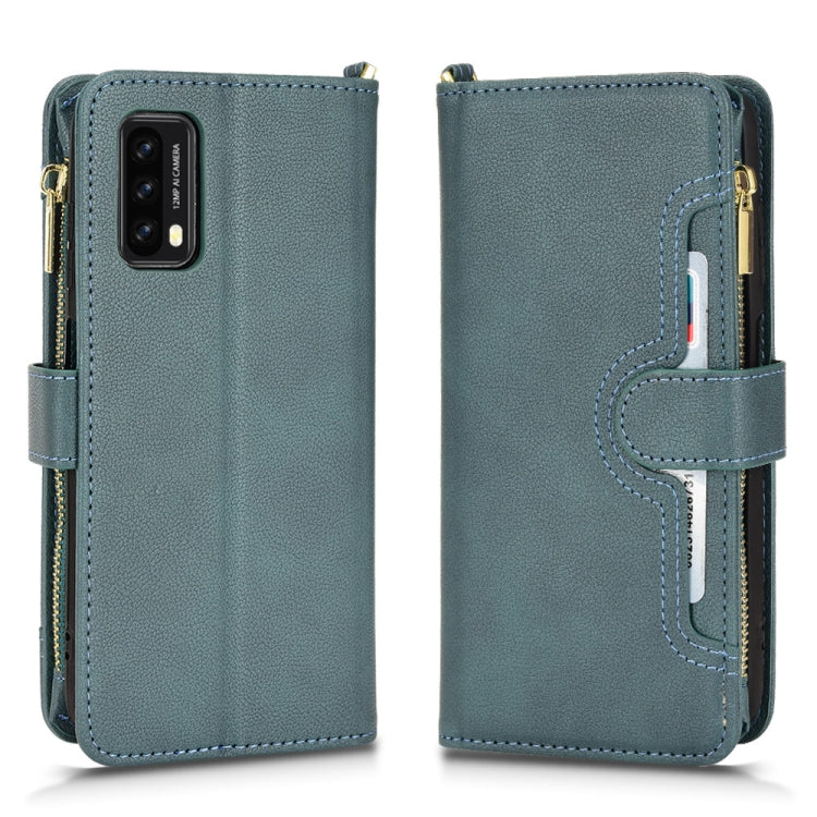 For Blackview A90 Litchi Texture Zipper Leather Phone Case(Green) - free shipping - PMC TechLife - Order now!