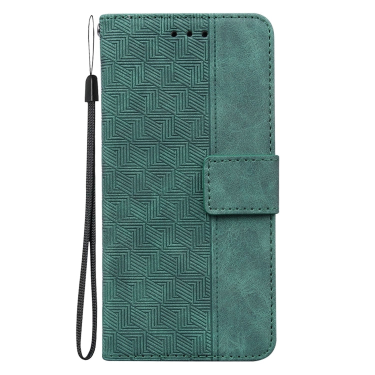 For Infinix Note 7 X690 Geometric Embossed Leather Phone Case(Green) - Infinix Cases by PMC TechLife | Online Shopping South Africa | PMC TechLife | Buy Now Pay Later Mobicred